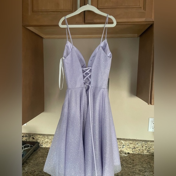 Lavender homecoming dress worn only once. Dry cleaned and in perfect condition. - Picture 2 of 2